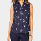 Charter Club Women's Petite Floral-Print Shirt  Blue Size 14 P