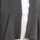 JM Collection Women's Ribbed Handkerchief Hem Cardigan Gray Size Small