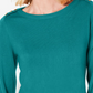 Karen Scott Women's Button Shoulder Sweater Green Size Petite Medium