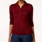 Karen Scott Women's Marled Button Sweater Red Size Small
