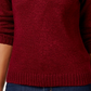 Karen Scott Women's Marled Button Sweater Red Size Small