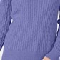 Karen Scott Women's Petite Cotton Cable-Knit Sweater Purple PS