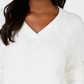 Karen Scott Women's Basket Stitch Sweater White Size Large
