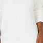 Karen Scott Women's Basket Stitch Sweater White Size Large