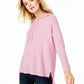 Charter Club Women's Cashmere Thermal Hoodie Sweater PInk Size Petite Small
