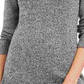 Charter Club Women's Herringbone Long Sleeve V Neck T Shirt Top Black Size PM