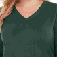 Karen Scott Women's Plus Size V-Neck Luxsoft Sweater Green Size 2X