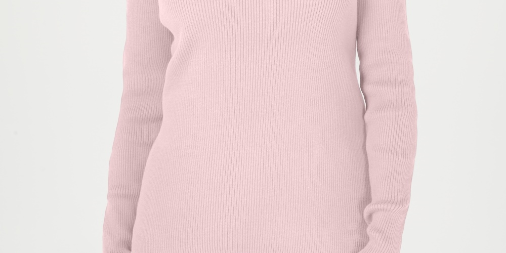 Karen Scott Women's Cotton V Neck Sweater Pink Size Medium