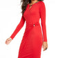 Thalia Sodi Women's Faux-Wrap Sheath Dress Bright Red Size Large