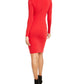 Thalia Sodi Women's Faux-Wrap Sheath Dress Bright Red Size Large