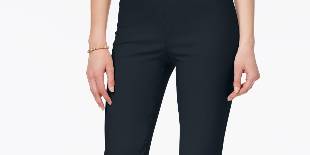 Charter Club Women's Chelsea Tummy Control Ankle Pants Blue Size 10 Petite