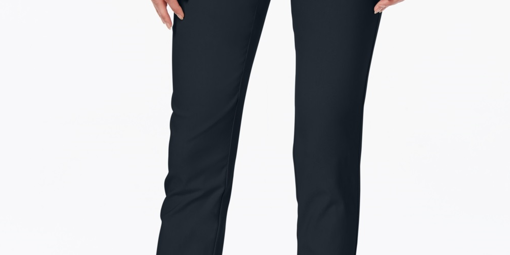 Charter Club Women's Chelsea Tummy Control Ankle Pants Blue Size 10 Petite