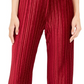 Alfani Women's Pleated Velvet Pants Wine Size Petite Small