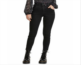 Free People Women's Riley Denim Yoke Skinny Jeans Black Size 24