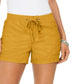 Style & Co Women's Poplin Tie Shorts Gold Size X-Large