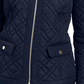 Charter Club Women's Quilted Mandarin Collar Jacket Blue Size X-Small