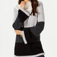 Charter Club Women's Colorblocked Sweater Black Size PXL