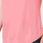 Charter Club Women's Split Neck Short Sleeve Top Pink Size PL