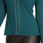 Thalia Sodi Women's Chain Trim Top Green Size X-Large