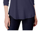 JM Collection Women's Solid Long Sleeve Turtle Neck Top Blue Size Petite Medium
