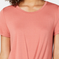 Style & Co Women's Twist Hem Scoop Neck Top Orange Size -PXL