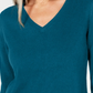 Karen Scott Women's V Neck Sweater Green Size Petite Small
