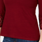 Charter Club Women's Cotton Lace Trim Top Red Size Petite Small