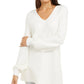Alfani Women's Ribbed Knit Tunic Sweater White Size Petite X-Large