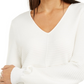 Alfani Women's Ribbed Knit Tunic Sweater White Size Petite X-Large