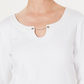 Karen Scott Women's Three Quarter Sleeve Top White Size XX-Large