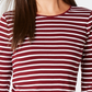 Charter Club Women's Metallic Stripe Top Red Size Medium