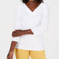 Karen Scott Women's Eyelet Trim Top White Size XX-Large