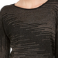 JM Collection Women's Metallic Knit Top Black Size X-Large