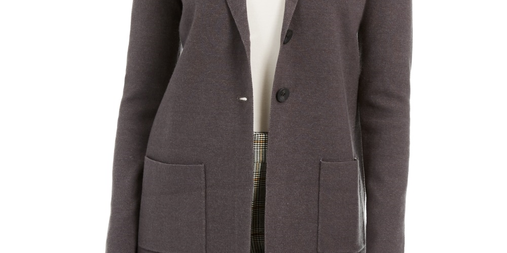 Charter Club Women's Blazer Gray Size XX-Large