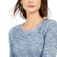 Style & Co Women's Marled Eyelash Sweater Blue Size PL