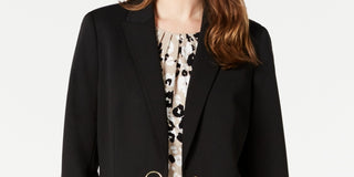 Calvin Klein Women's One Button Blazer Black Size 10
