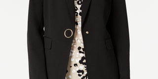 Calvin Klein Women's One Button Blazer Black Size 10