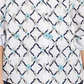 Charter Club Women's Printed Linen Blend Button Front Shirt White Size X-Small