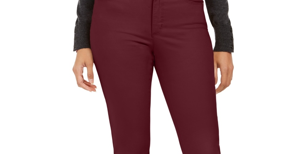 Charter Club Women's Lexington Straight-Leg Jeans  Wine Size 6