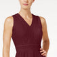 Charter Club Women's Petite Lace Fit & Flare Dress Wine Size Petite X-Large