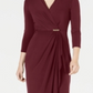 Charter Club Women's Faux Wrap Dress Red Size Petite X-Large
