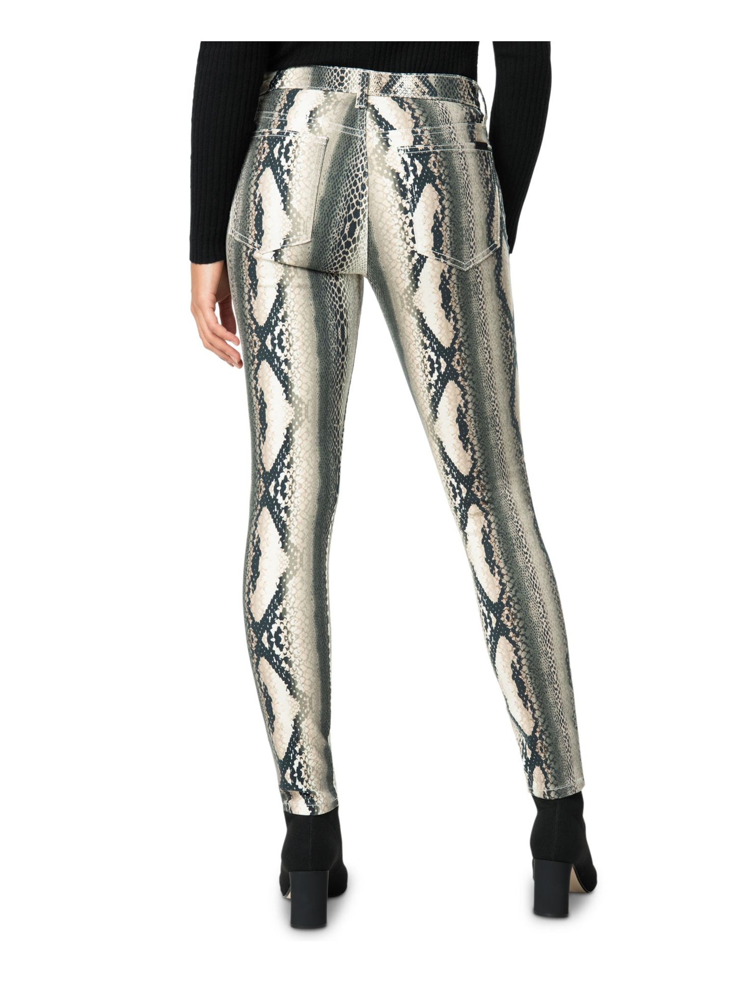 Joe's Women's Zippered Animal Print Jeans Brown Snake  Size 27