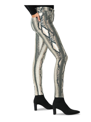 Joe's Women's Zippered Animal Print Jeans Brown Snake  Size 27