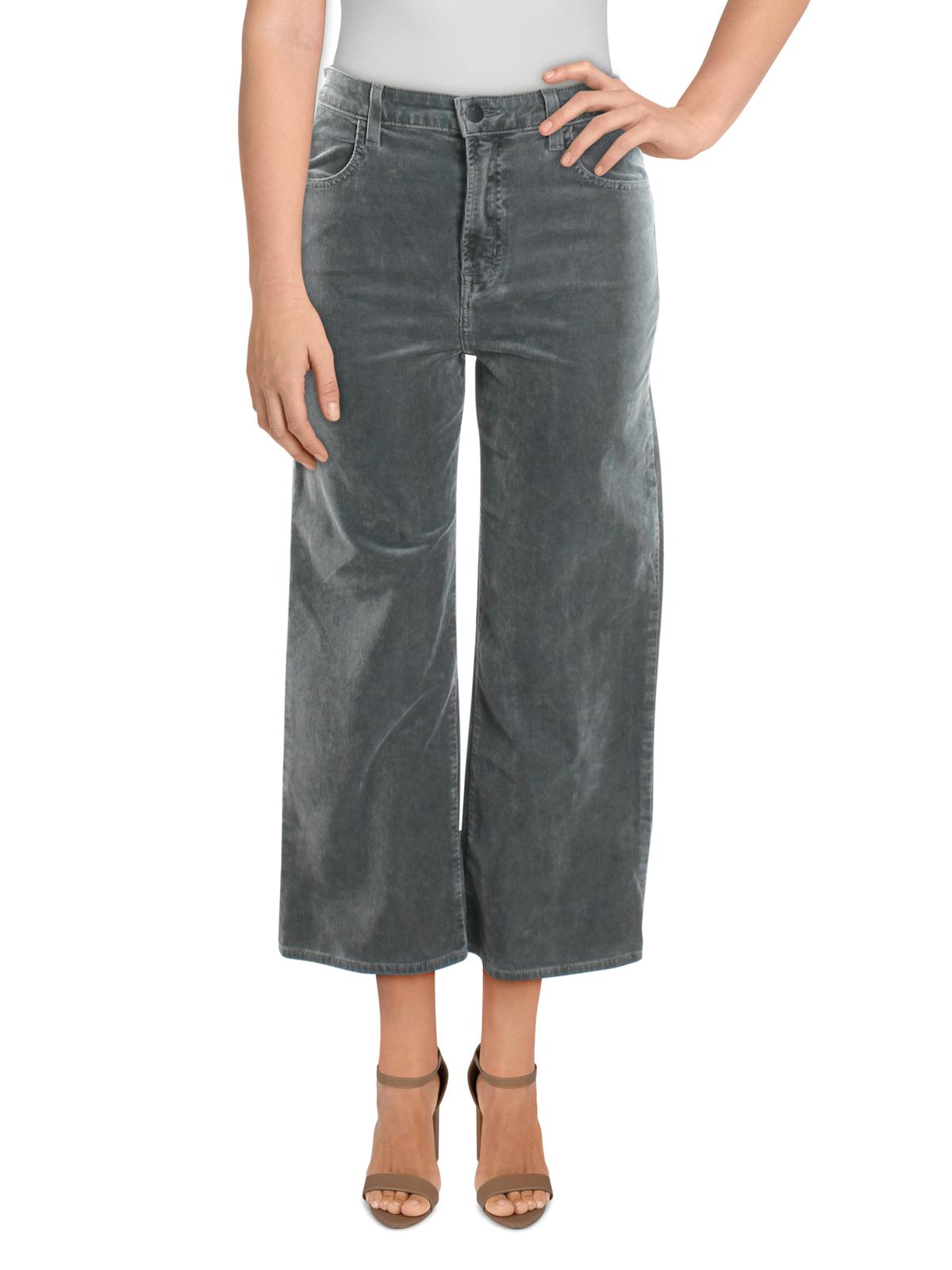 J Brand Women's Corduroy Wide Leg Straight Leg Pants Gray Size 29