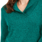 Karen Scott Women's Cotton Marled Shawl Collar Sweater Green Size XX-Large