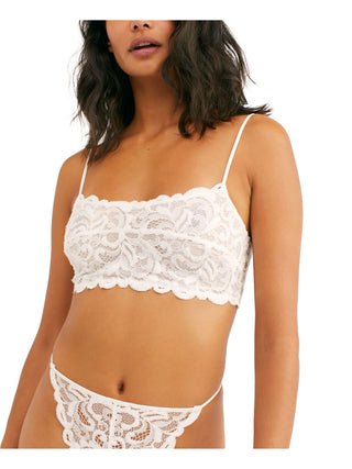 Free People Women's Intimates Lace Solid Everyday Bralette White Size Medium