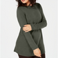 Karen Scott Women's Solid Curved Hem Tunic Green Size XX-Large