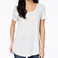 Maison Jules Women's Short Sleeve Crew Neck T-Shirt Top White Size XX-Large