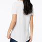 Maison Jules Women's Short Sleeve Crew Neck T-Shirt Top White Size XX-Large