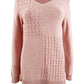 Karen Scott Women's Cotton Mixed Stitch Sweater Pink Size X-Small